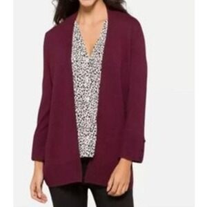 Evolution by Cyrus Open Front Button Detail Lightweight Layering Cardigan Small